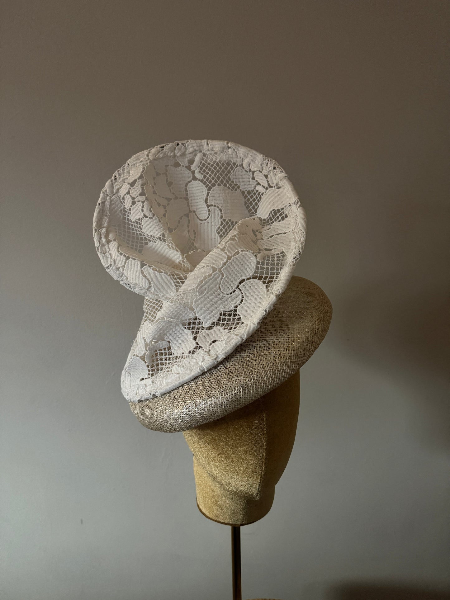Ivory Lace Halo Sculptural Headpiece